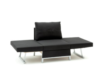 fox sessel schwarz mit dekorkissen freisteller verwandelbare franz fertig