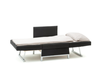 fox sessel schwarz mit dekorkissen freisteller verwandelbare franz fertig